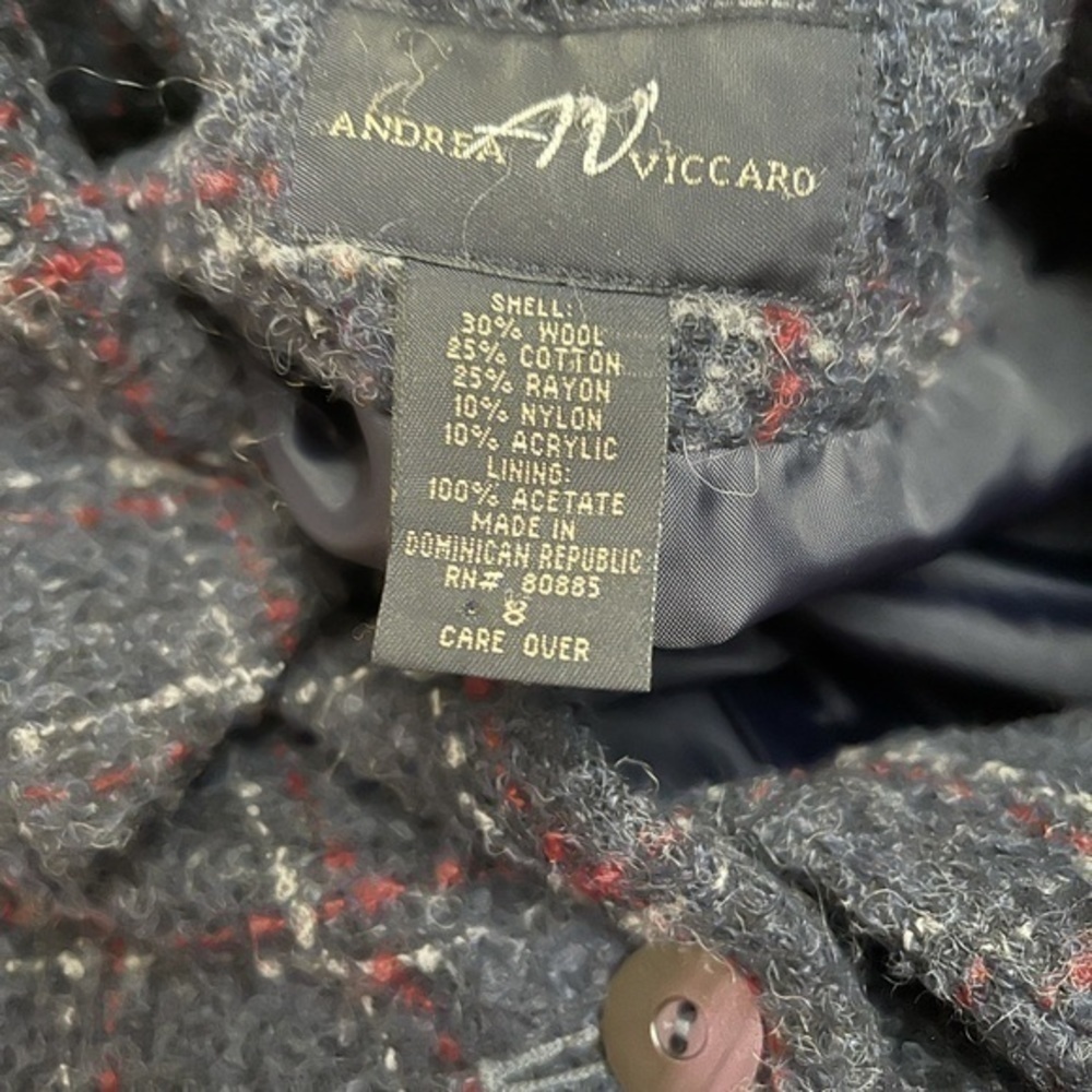 Andrea Viccaro Short 5 Button Wool Blazer Coat - Picture 3 of 6